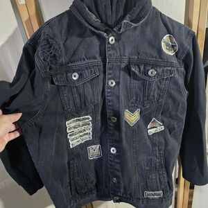 Trac 23 Dark Denim Jacket with Patches